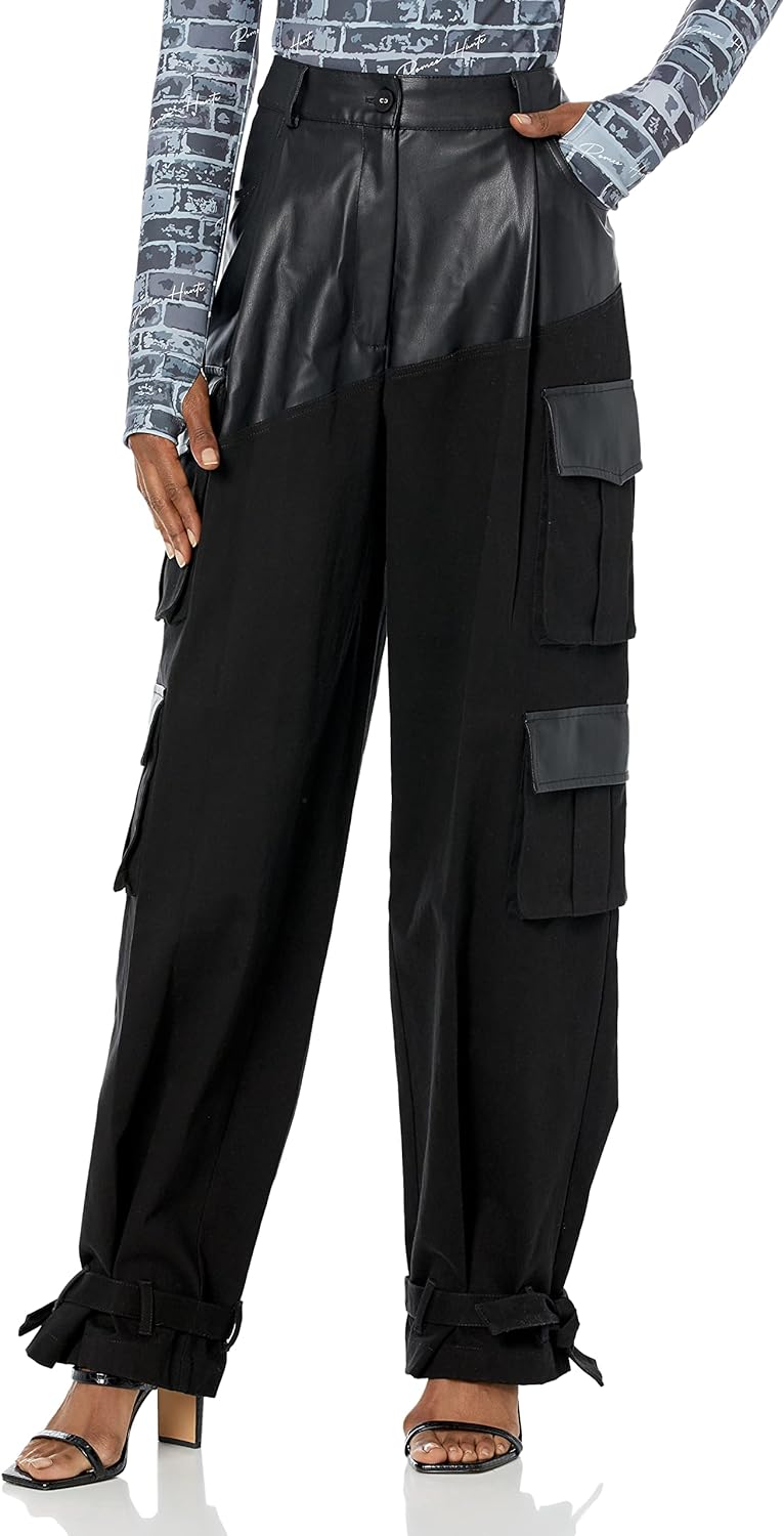 Romeo Hunte x The Drop Women' Black Cargo Pant