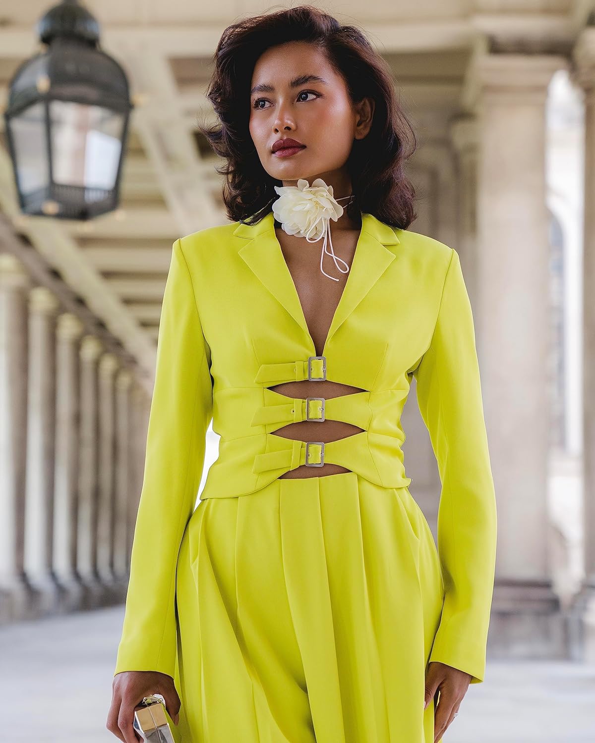 The Drop Women' Sulphur Spring Buckle Crop Blazer by @nisshee_stylealbum