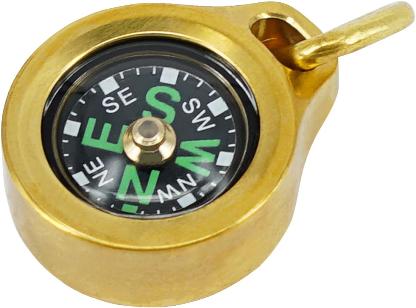 MecArmy CMP Titanium/Brass Grade Compass, Teardrop Shaped Survival Compass, Waterproof IPX5 Hiking Compass, Handheld Compass Easy to Recognize Direction