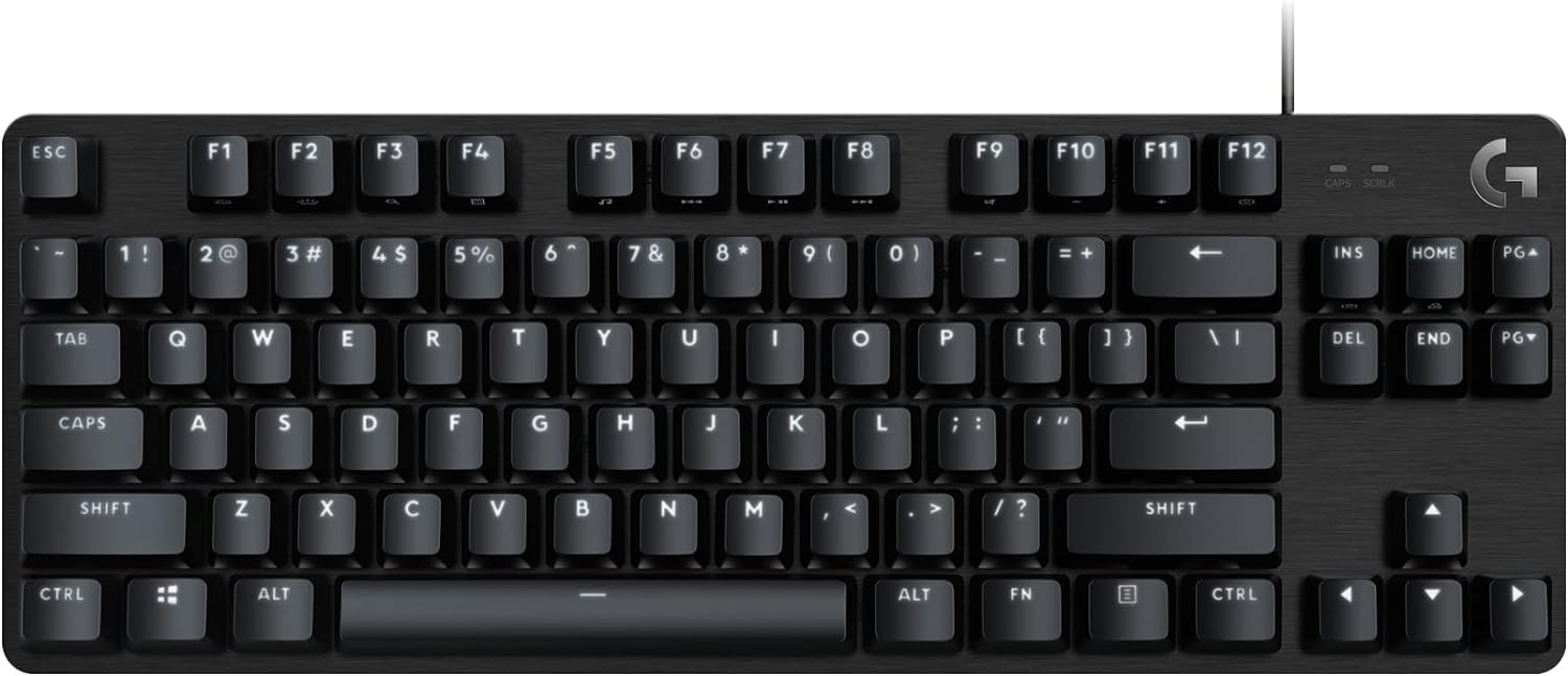 Logitech G413 TKL SE Mechanical Gaming Keyboard - Compact Backlit Keyboard with Tactile Mechanical Switches, Anti-Ghosting, Compatible with Windows, macOS - Black Aluminum