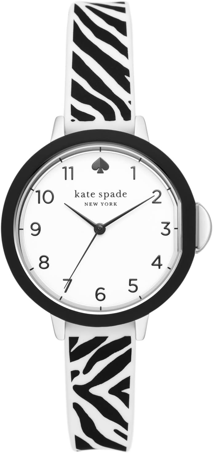 Kate Spade New York Women' Park Row Stainless Steel and Silicone Quartz Watch