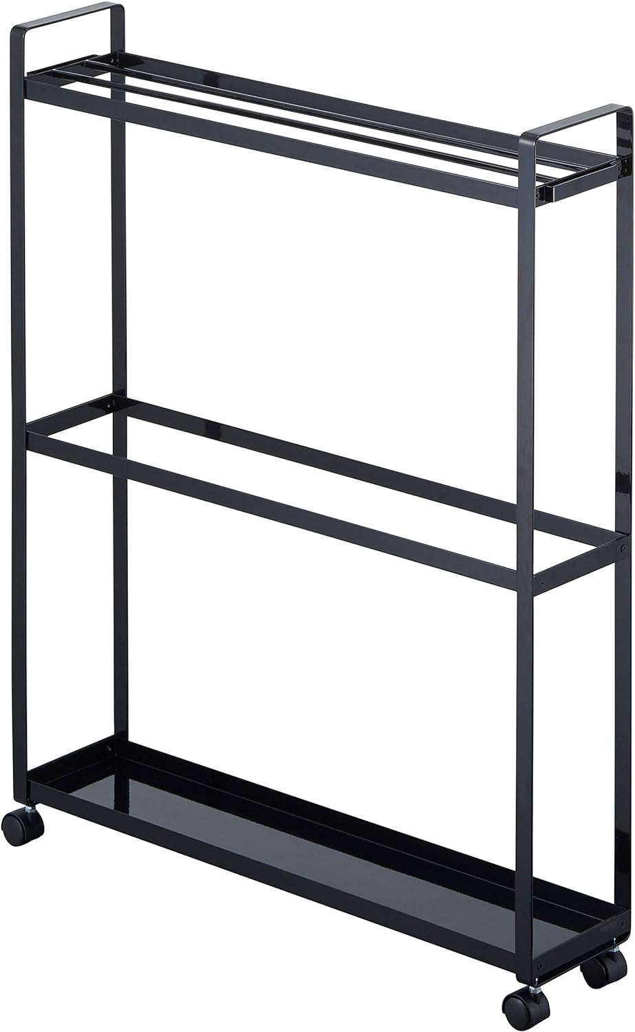 YAMAZAKI home 4293 Towel Rack and Bath Cart-Rolling Bathroom Storage Organizer, One Size, Black