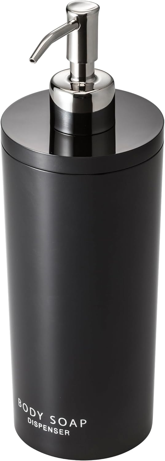 YAMAZAKI home 2933 Tower Body Soap Dispenser-Contemporary Bottle Pump for Shower,Black