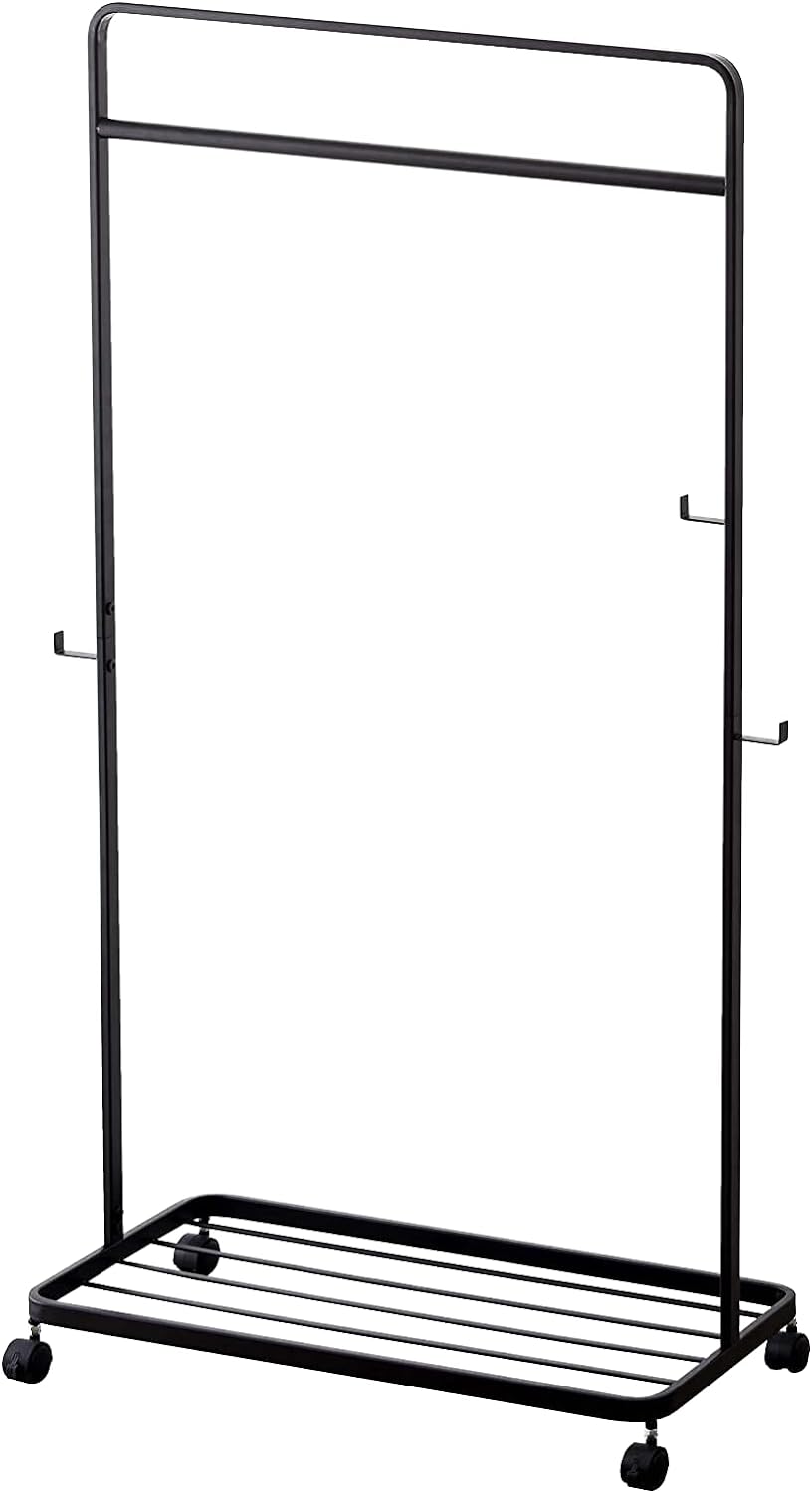 YAMAZAKI Rolling Home Kids Clothes Steel | Coat Rack, One Size, Black