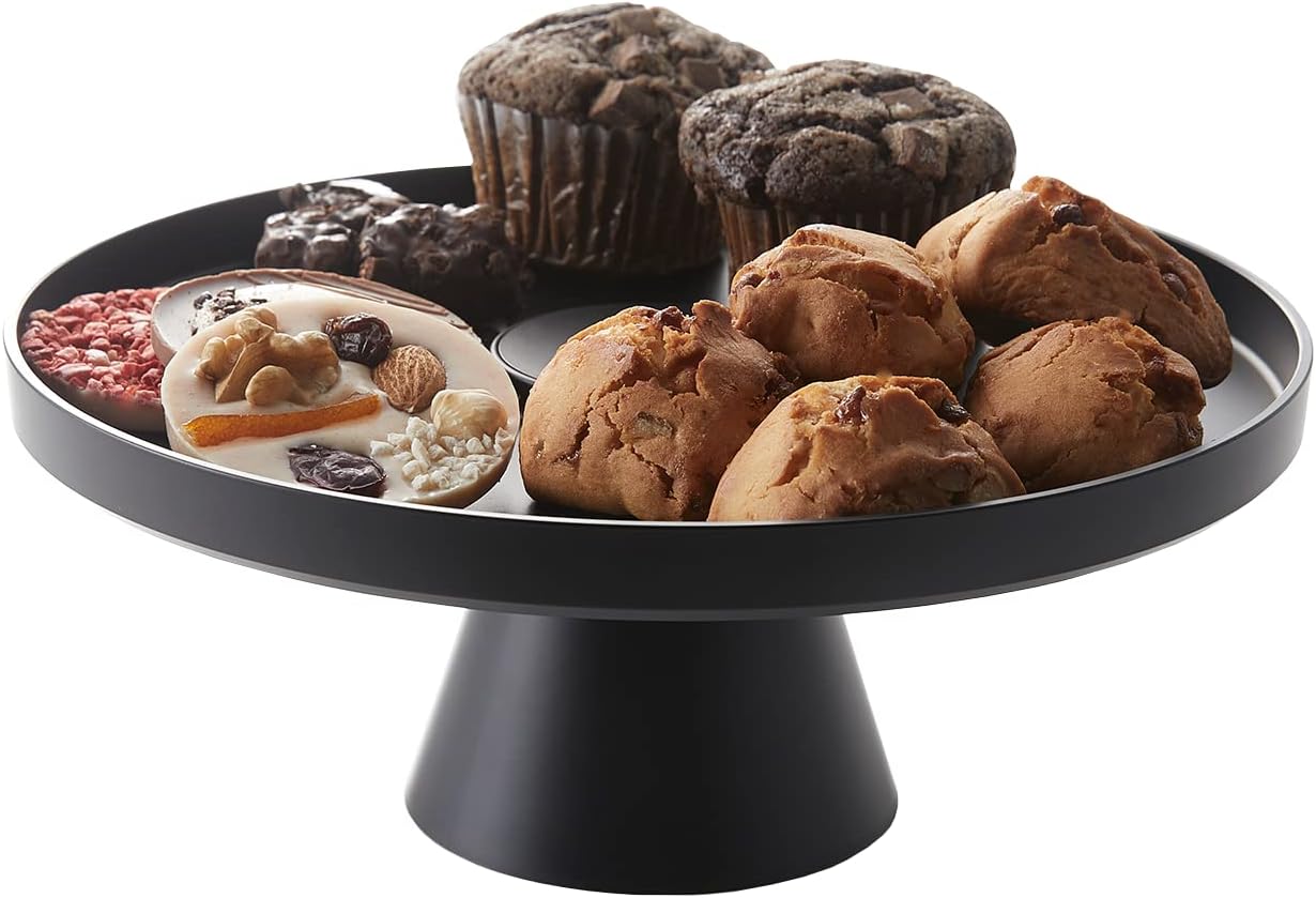 Yamazaki Home Tower Plastic 9 Round, Stackable Cake and Dessert Stand - Abs Plastic