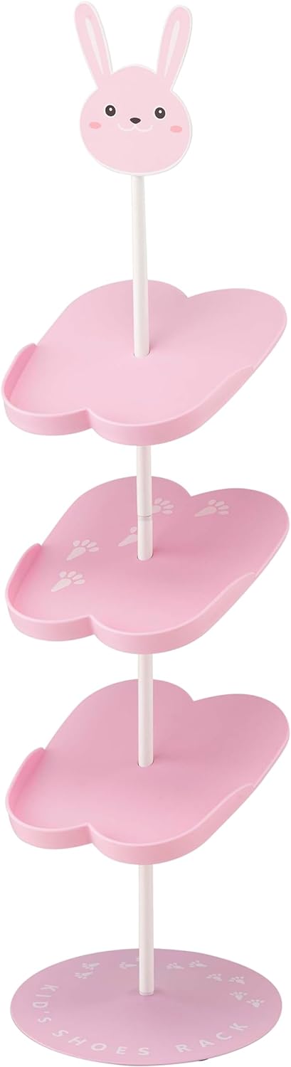 YAMAZAKI Home Bunny Children' Kid' Organizer | Steel | Shoe Rack, One Size, Pink