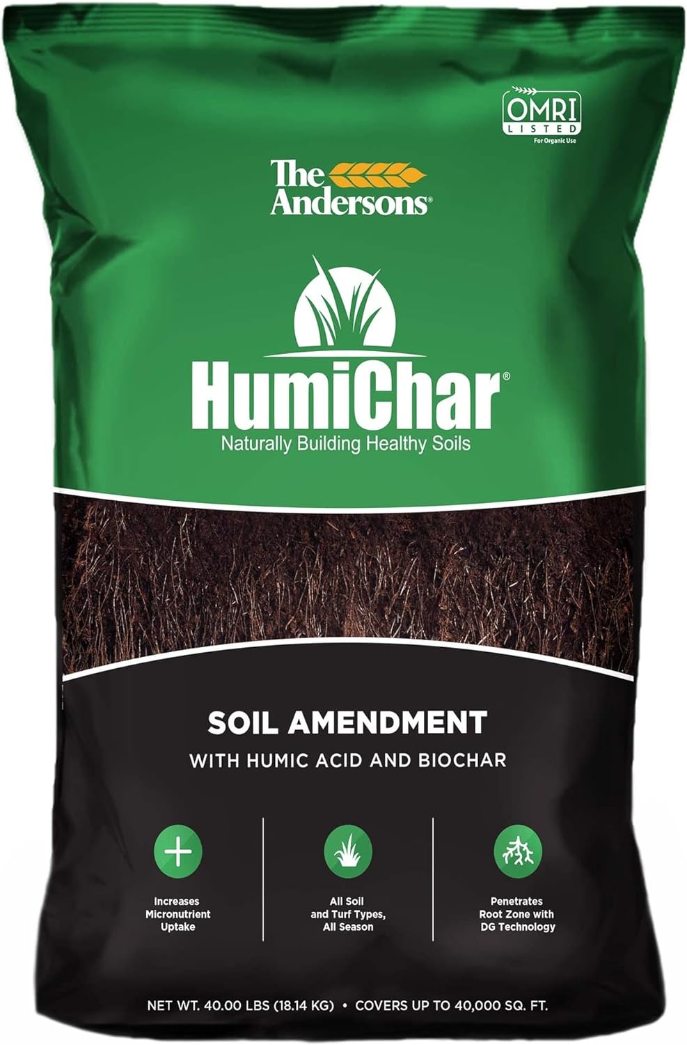 The Andersons HumiChar Organic Soil Amendment with Humic Acid and Biochar (40 lb)