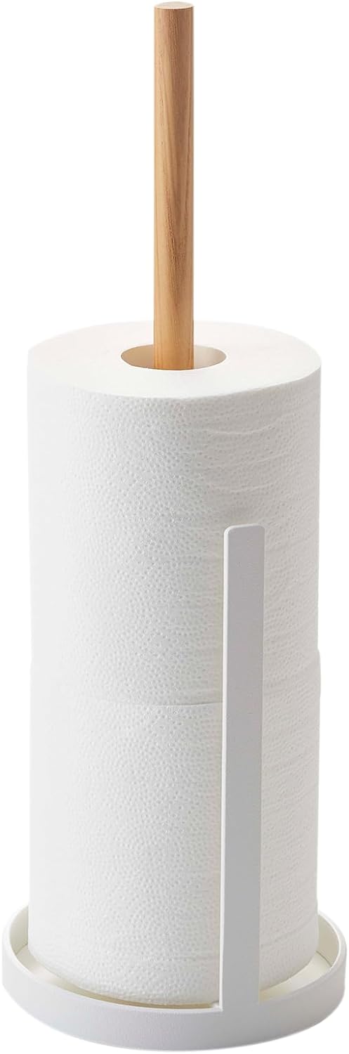 Yamazaki Home Toilet Paper Stocker, Holds 3 Toilet Paper Rolls, No Assembly Req, White, One Size