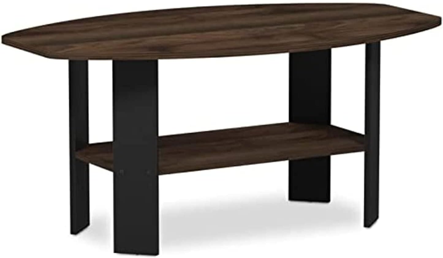 Furinno Simple Design Coffee Table, Columbia Walnut/Black