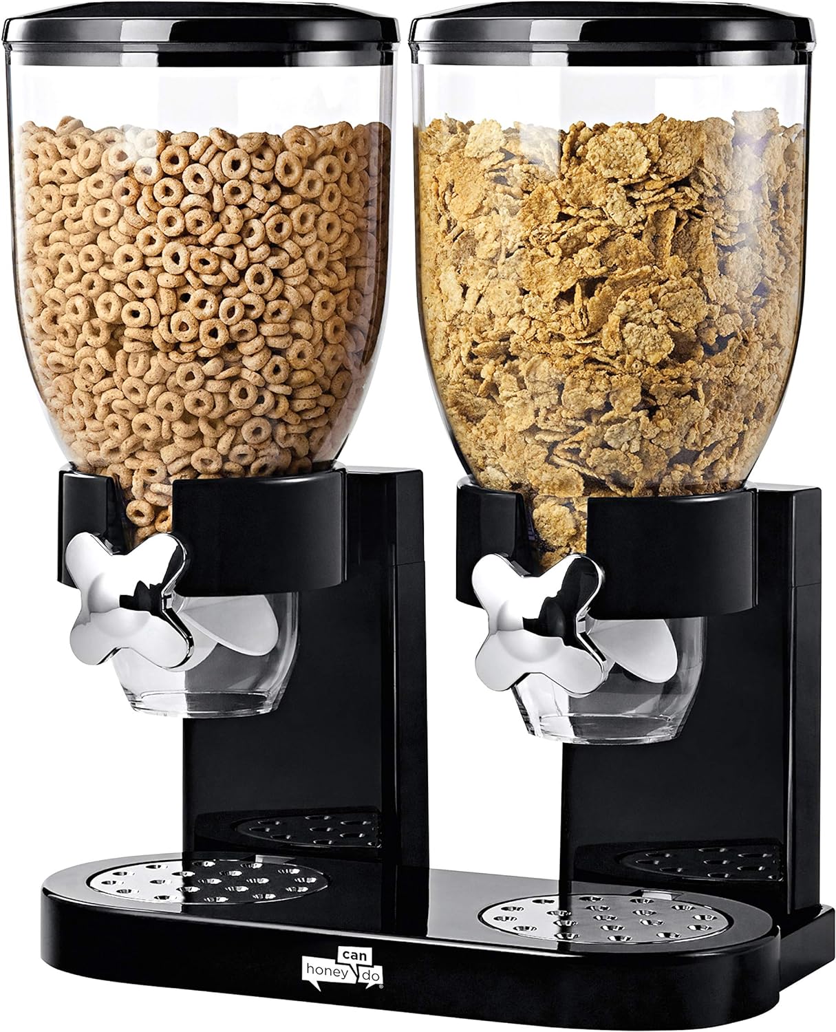 Zevro /GAT200 Indispensable Dry Food Dispenser, Dual Control, Black/Chrome, KCH-06121