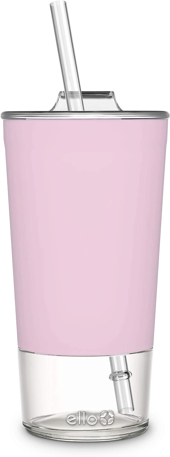 Ello Tidal Glass Tumbler with Straw