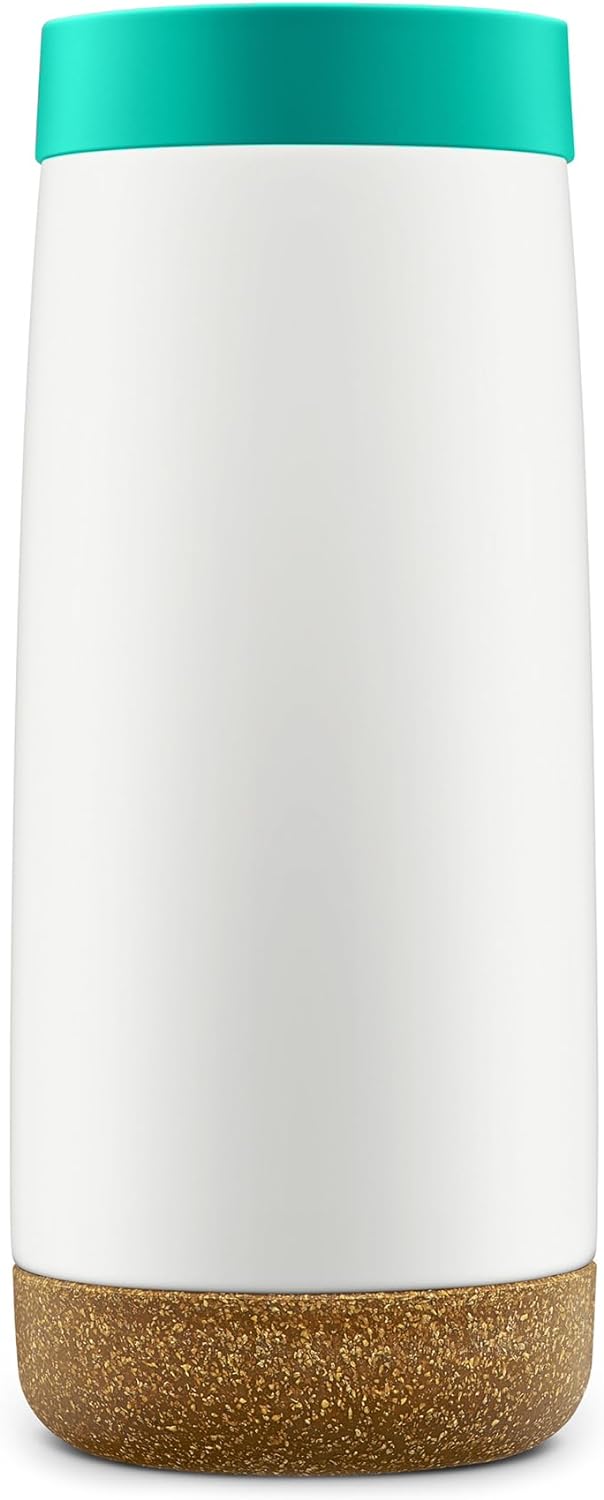 Ello Cole Vacuum Insulated Stainless Steel Water Bottle with Slider Lid, 16 oz, Grey