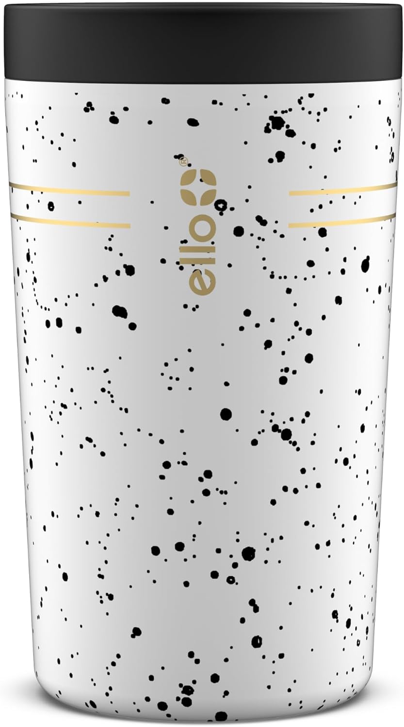 Ello 11oz Jones Vacuum Insulated Stainless Steel Travel Mug, Leak-Proof Slider Lid, Keeps Hot for 5 Hours, Perfect for Coffee or Tea, BPA-Free Tumbler