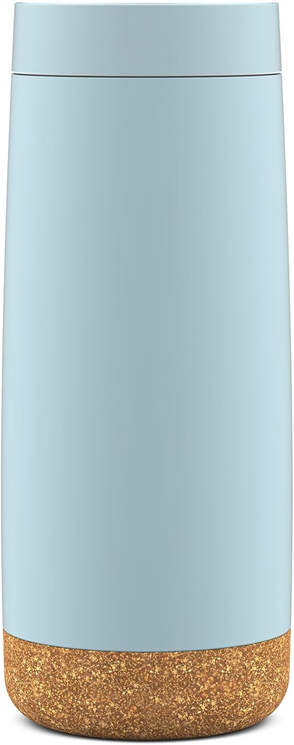 Ello Cole Vacuum Insulated Stainless Steel Water Bottle with Slider Lid, 16 oz, Grey