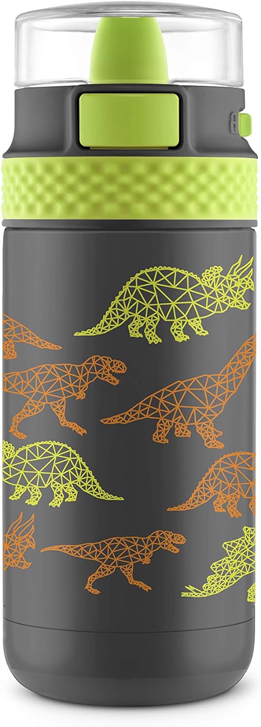 Ello Ride 12oz Stainless Steel Kids Water Bottle (Jurassic)