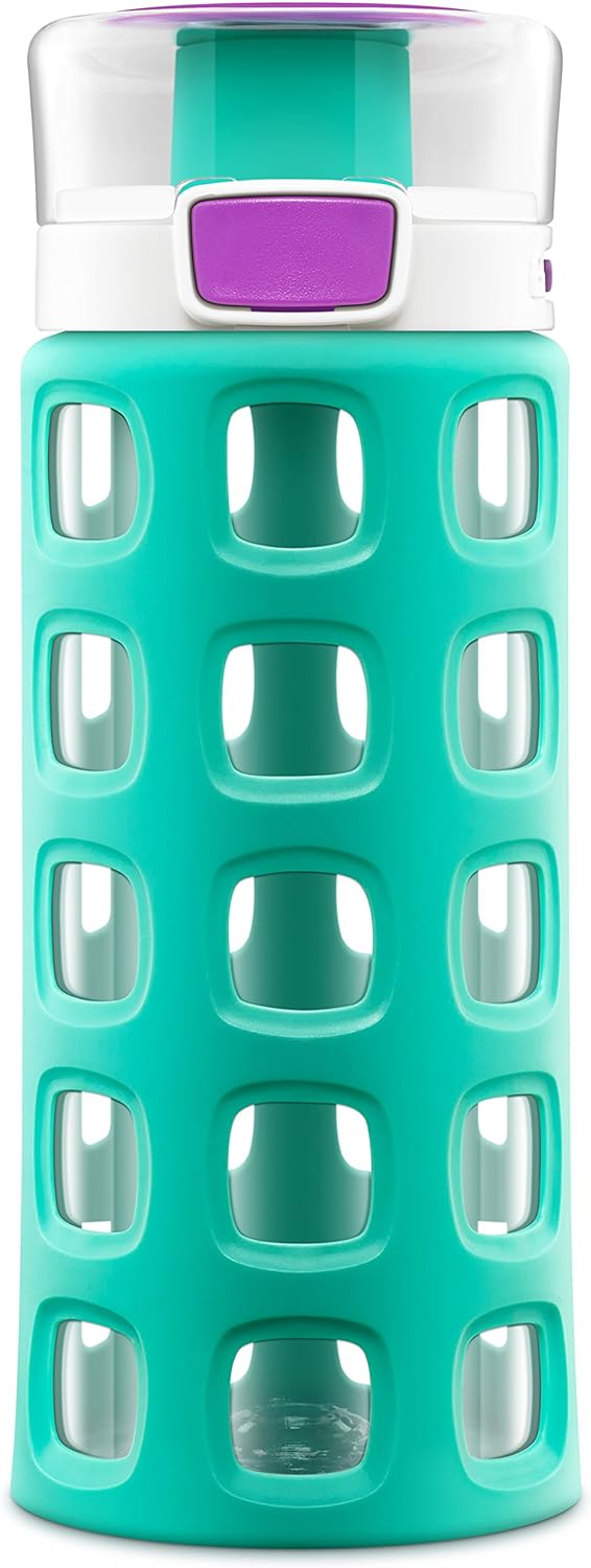 Ello Dash Tritan Plastic Kids Water Bottle with Silicone Sleeve