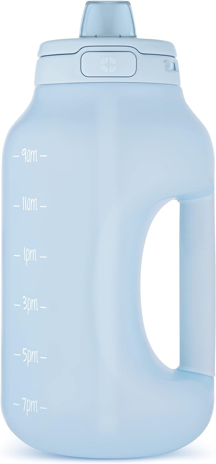 Ello Hydra 64oz Half Gallon Water Jug with Handle with Straw and Leak-Proof Locking, BPA Free