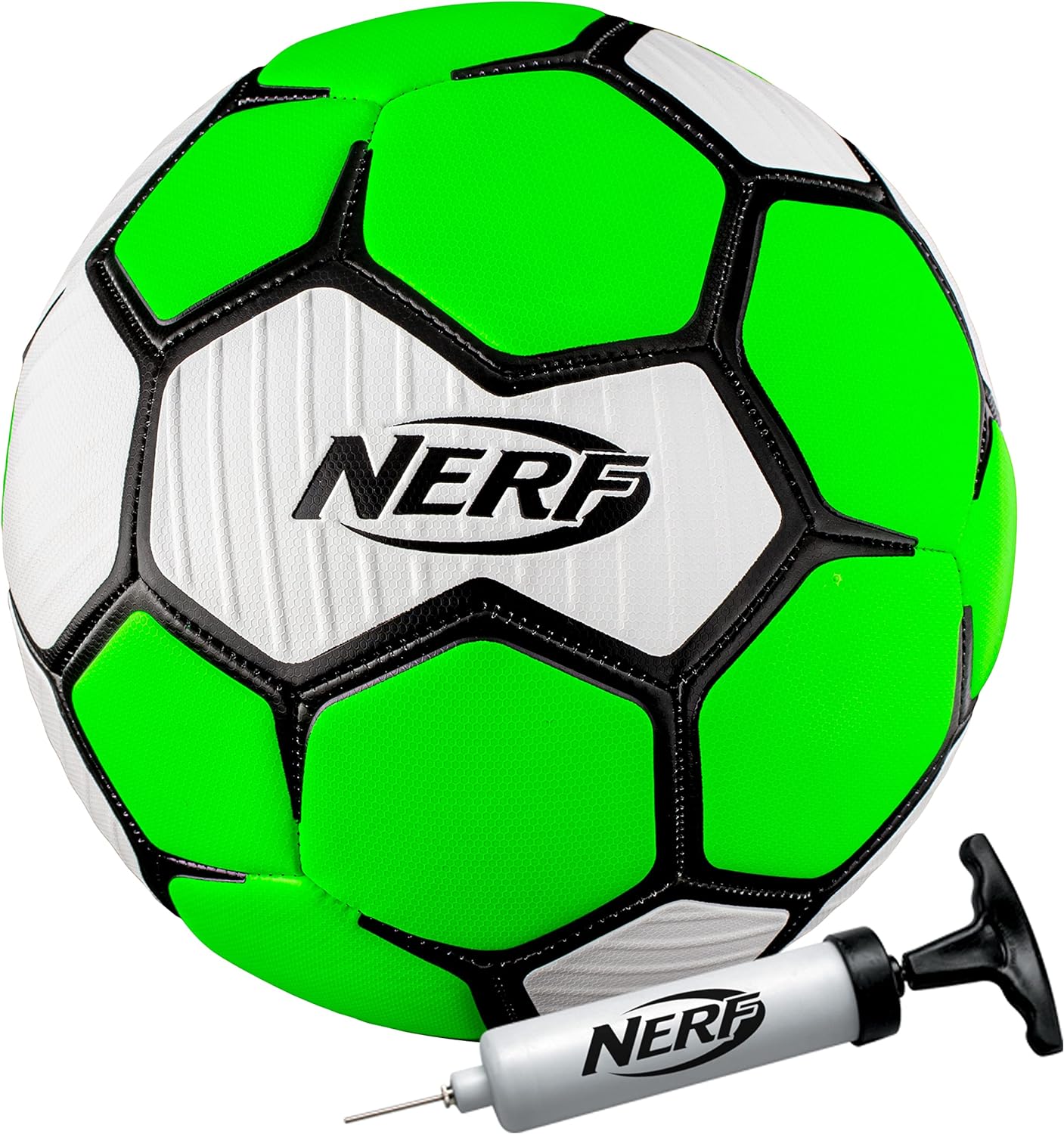 NERF Proshot Kids Soccer Balls - Size 3, 4   5 Indoor   Outdoor Youth Soccer Balls   Air Pump Set