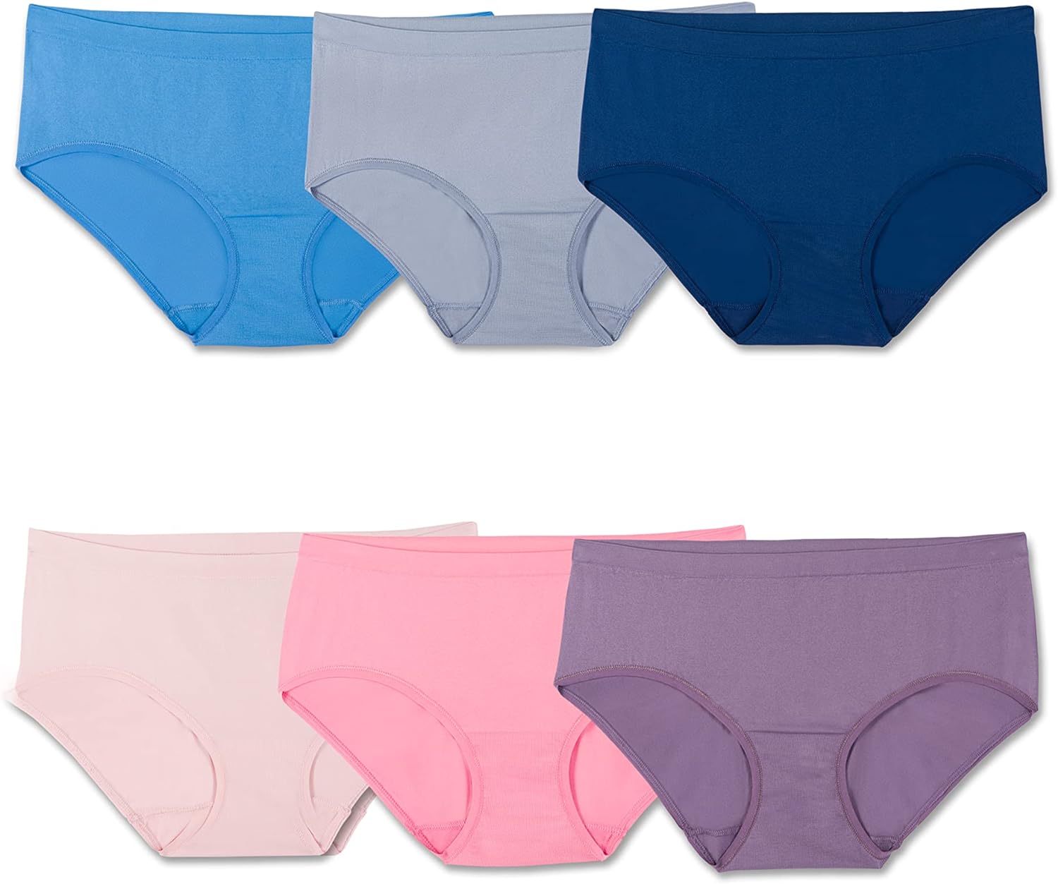 Fruit of the Loom Women' No Show Seamless Underwear, Amazing Stretch & No Panty Lines, Available in Plus Size