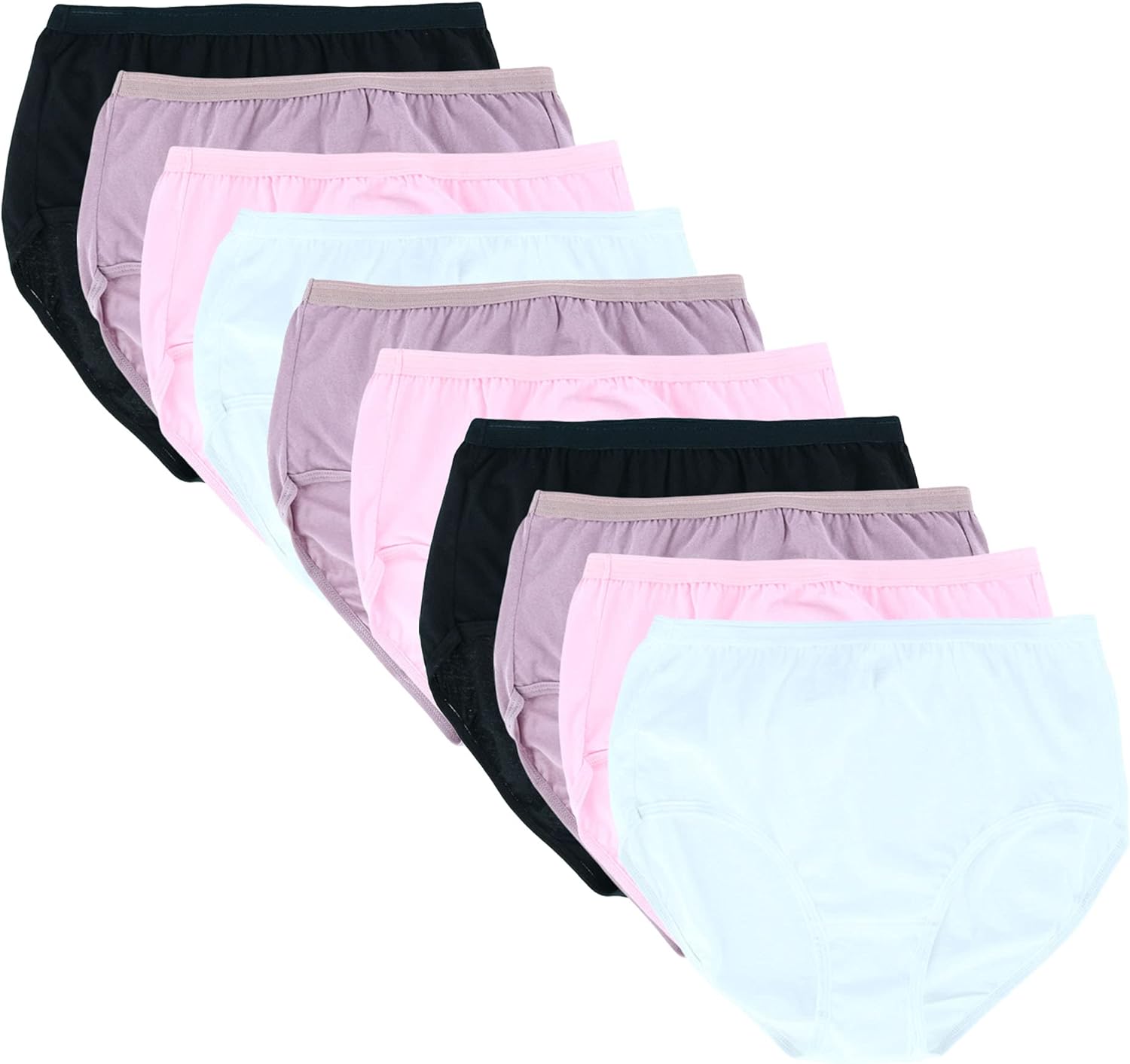 Fruit of the Loom Women' Eversoft Cotton Brief Underwear, Tag Free & Breathable, Available in Plus Size