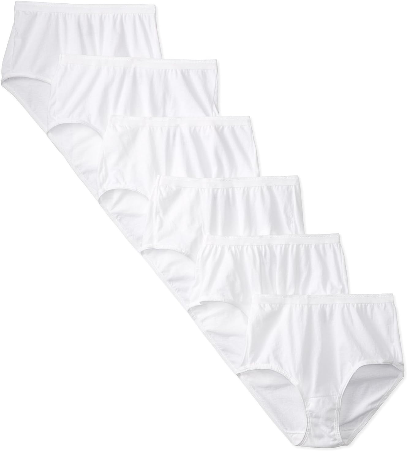 Fruit of the Loom Women' Eversoft Cotton Brief Underwear, Tag Free & Breathable, Available in Plus Size