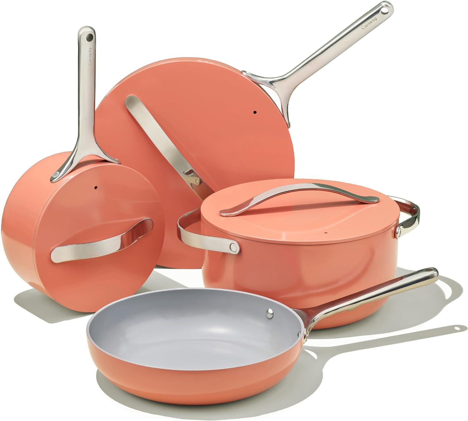 12-Piece Caraway Nonstick Ceramic Cookware Set - PTFE & PFOA Free, Oven & Stovetop Safe