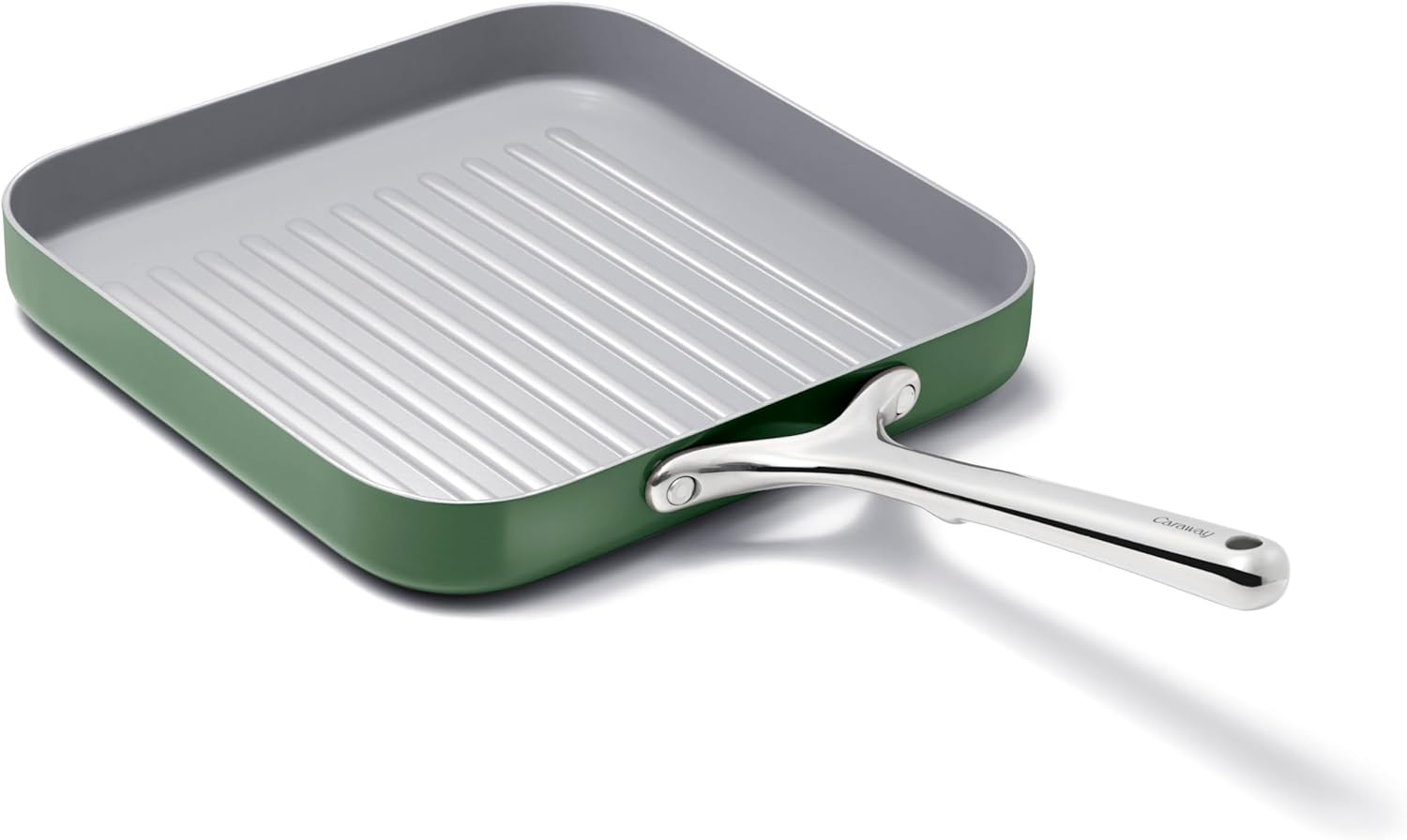 Caraway Square Grill Pan - 11 Grill Pan - Non-Stick Ceramic Coated - Non Toxic, PTFE & PFOA Free - Oven Safe & Compatible with All Stovetops - Sage