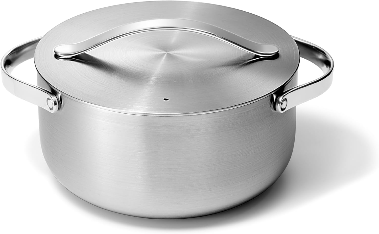 Caraway Stainless Steel Dutch Oven (4.5 Qt) - 5-Ply Stainless Steel - Oven Safe & Stovetop Agnostic - Non Toxic, PTFE & PFOA Free