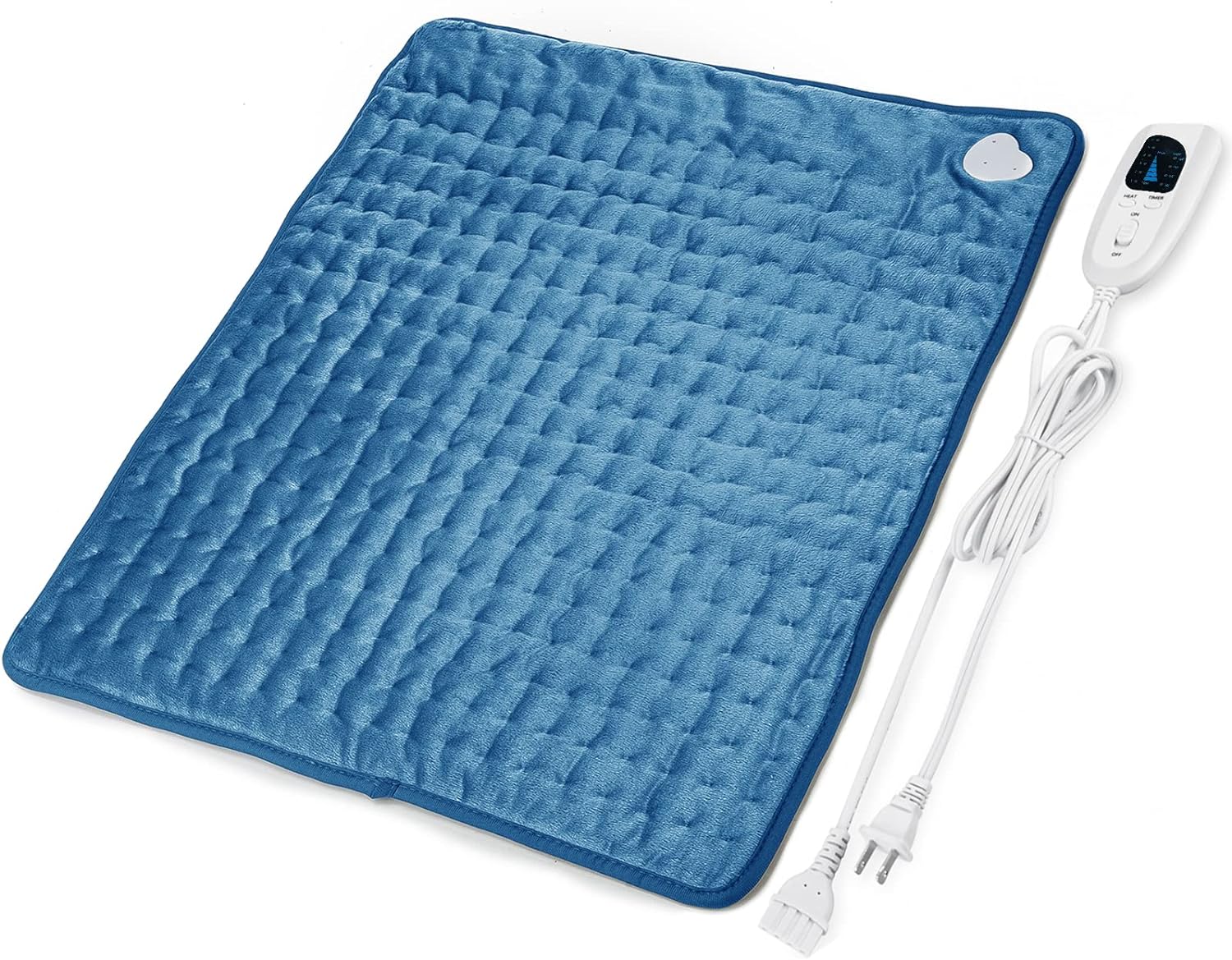 Heating Pad - Electric Heating Pads - Hot Heated Pad for Back Pain Muscle Pain Relieve - Dry & Moist Heat Option - Auto Shut Off Function (Blue, 20''24'')