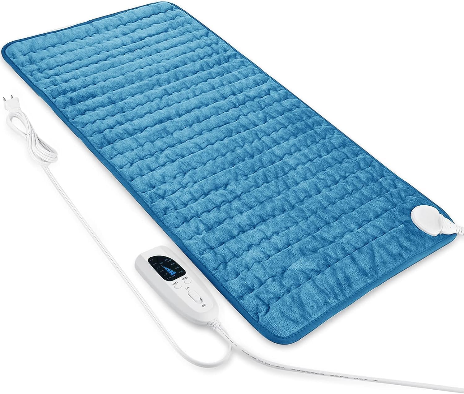 Heating Pad - Electric Heating Pads - Hot Heated Pad for Back Pain Muscle Pain Relieve - Dry & Moist Heat Option - Auto Shut Off Function (Blue, 33''17'')