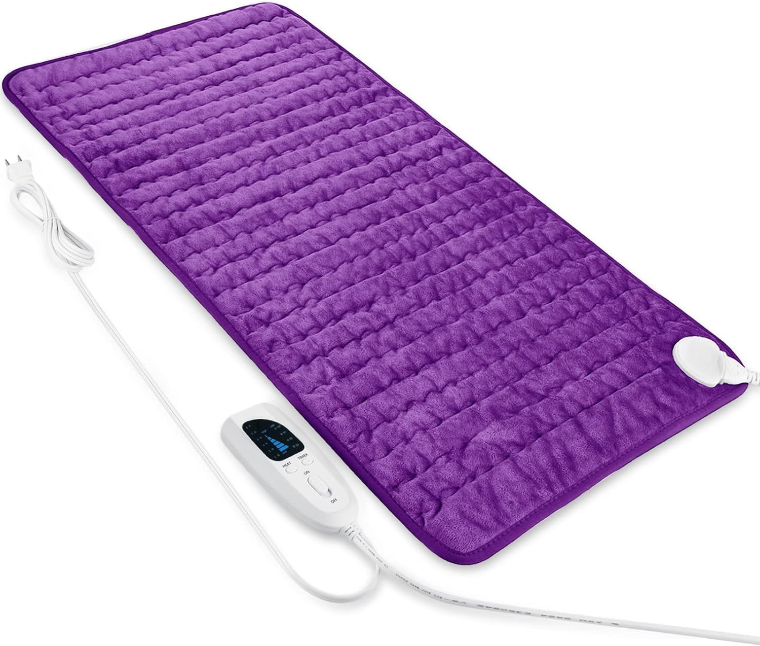 Heating Pad - Electric Heating Pads - Hot Heated Pad for Back Pain Muscle Pain Relieve - Dry & Moist Heat Option - Auto Shut Off Function (Purple, 33''17'')