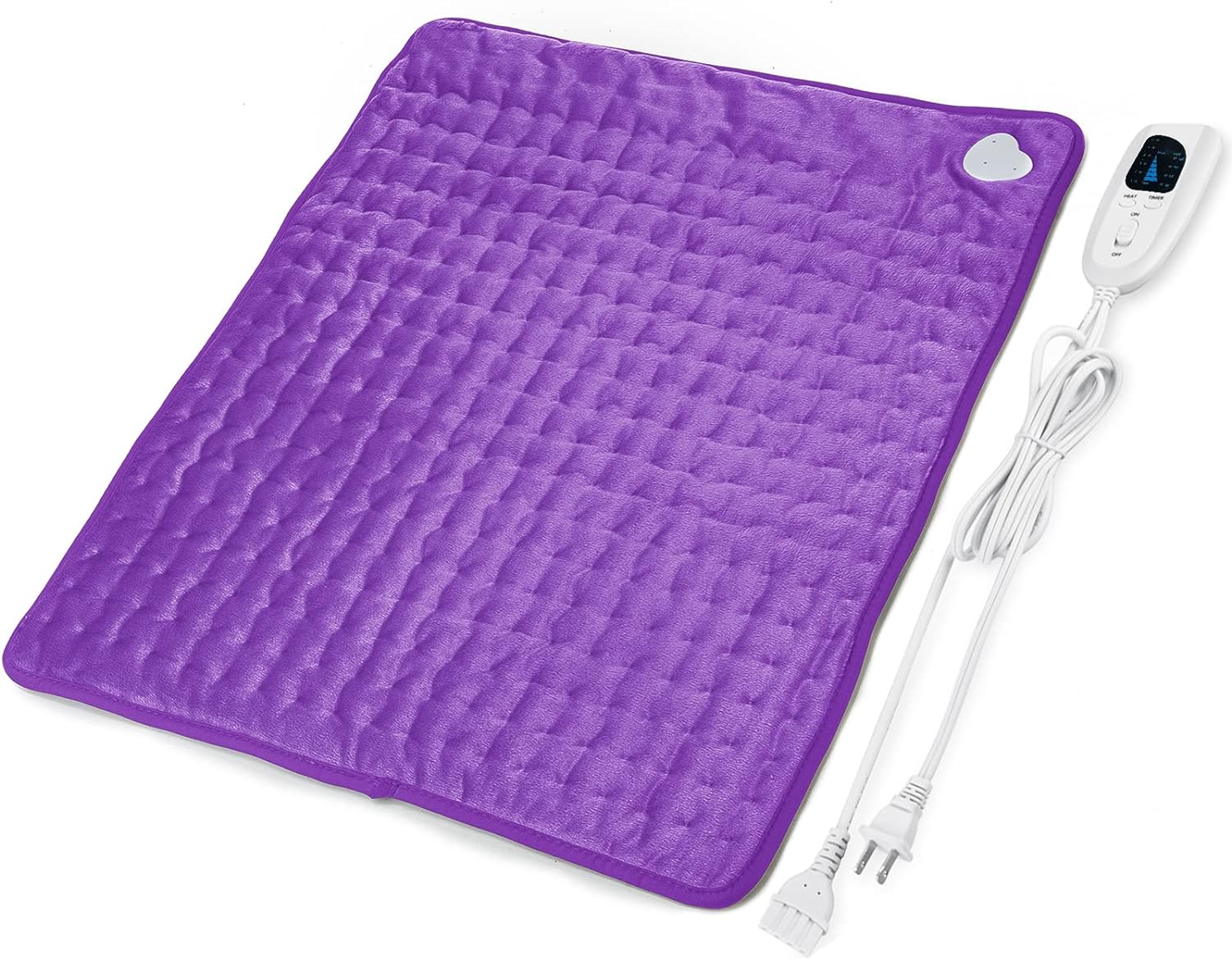 Heating Pad - Electric Heating Pads - Hot Heated Pad for Back Pain Muscle Pain Relieve - Dry & Moist Heat Option - Auto Shut Off Function (Purple, 20''24'')