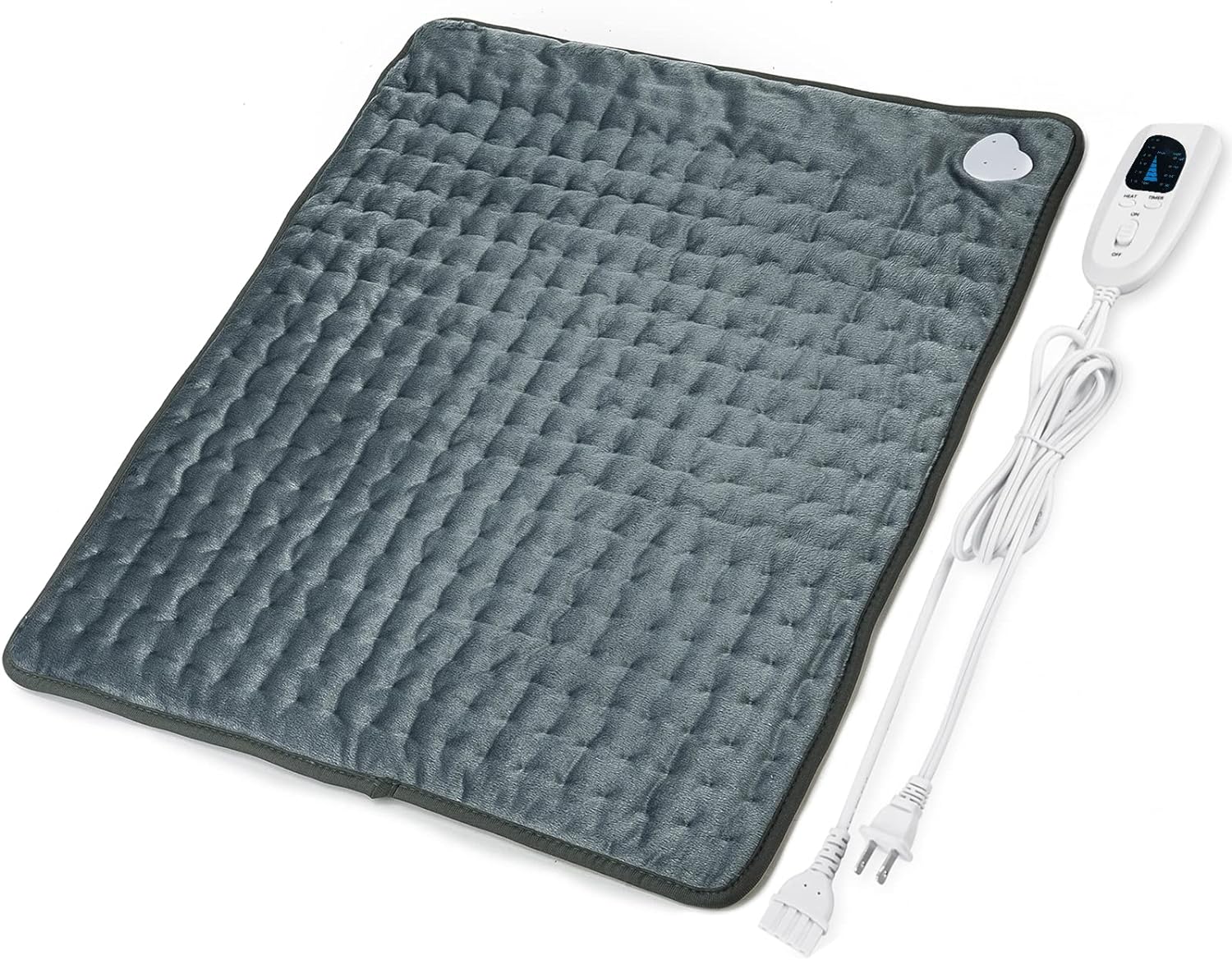 Heating Pad - Electric Heating Pads - Hot Heated Pad for Back Pain Muscle Pain Relieve - Dry & Moist Heat Option - Auto Shut Off Function (Dark Gray, 20''24'')