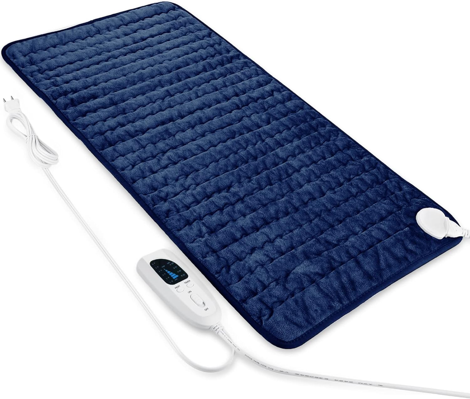 Heating Pad - Electric Heating Pads - Hot Heated Pad for Back Pain Muscle Pain Relieve - Dry & Moist Heat Option - Auto Shut Off Function (Navy Blue, 33''17'')