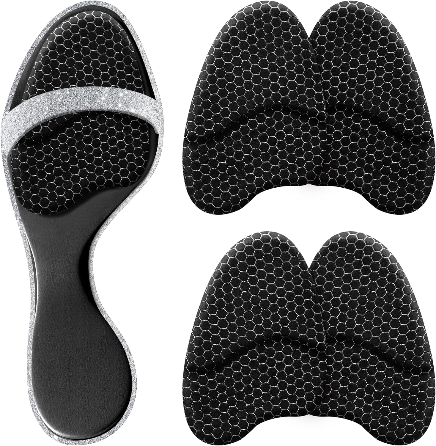 ZAIWOO Metatarsal Pads Women, Ball of Foot Cushions for Women, Heel Inserts for Women, Heel Pads for Shoes, (2 Pairs Foot Pads) High Heel Comfort Pads, Anti Slip, Full-wrap Design