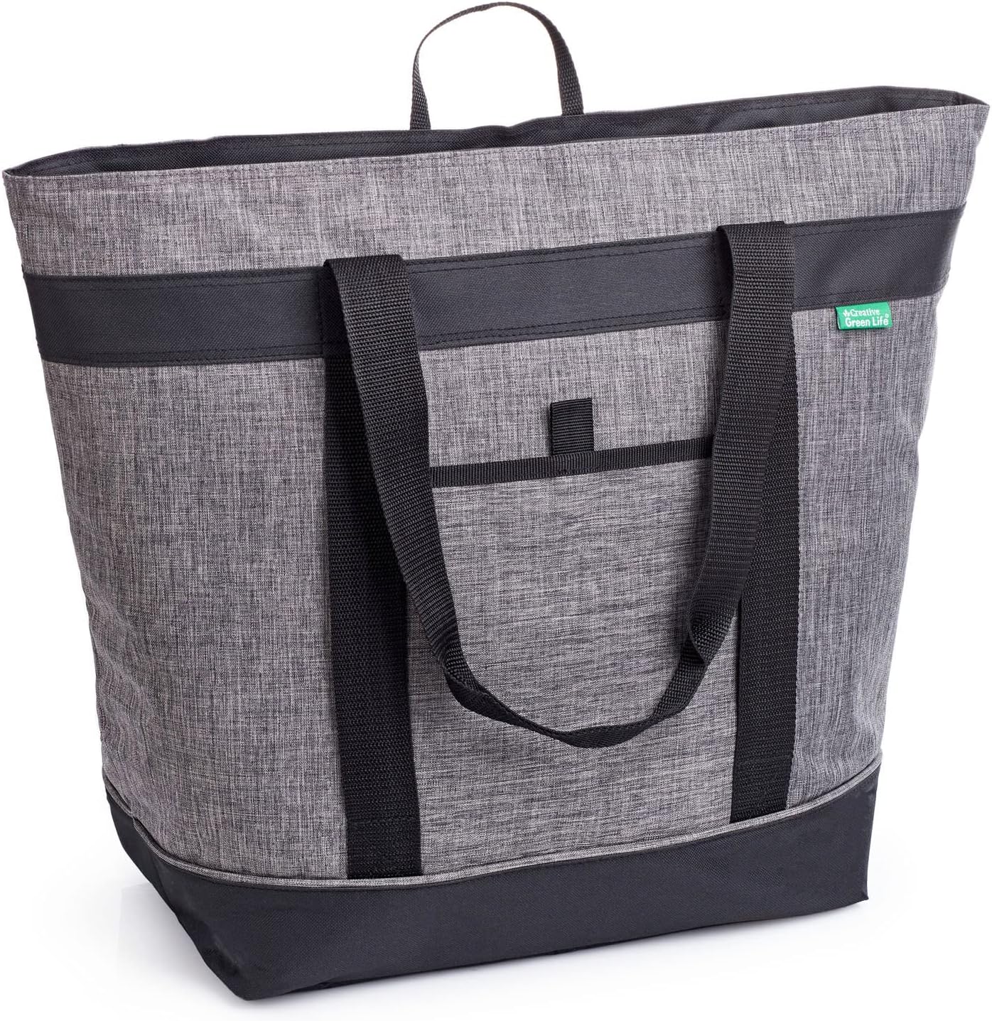 Jumbo Insulated Cooler Bag (Charcoal) with HD Thermal Insulation - Premium, Collapsible Soft Cooler Makes a Perfect Insulated Grocery Bag, Food Delivery Bag, Travel Insulated Bag or Beach Cooler Bags