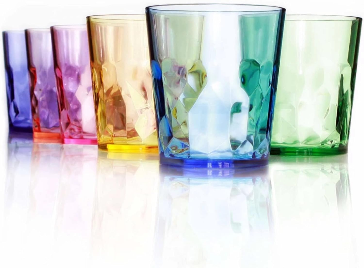 SCANDINOVIA - 13oz Unbreakable Premium Drinking Glasses Set of 6 - Super Grade Acrylic Plastic - Perfect for Gifts - Dishwasher Safe - Plastic Cups Reusable Drinkware Tumblers Kids