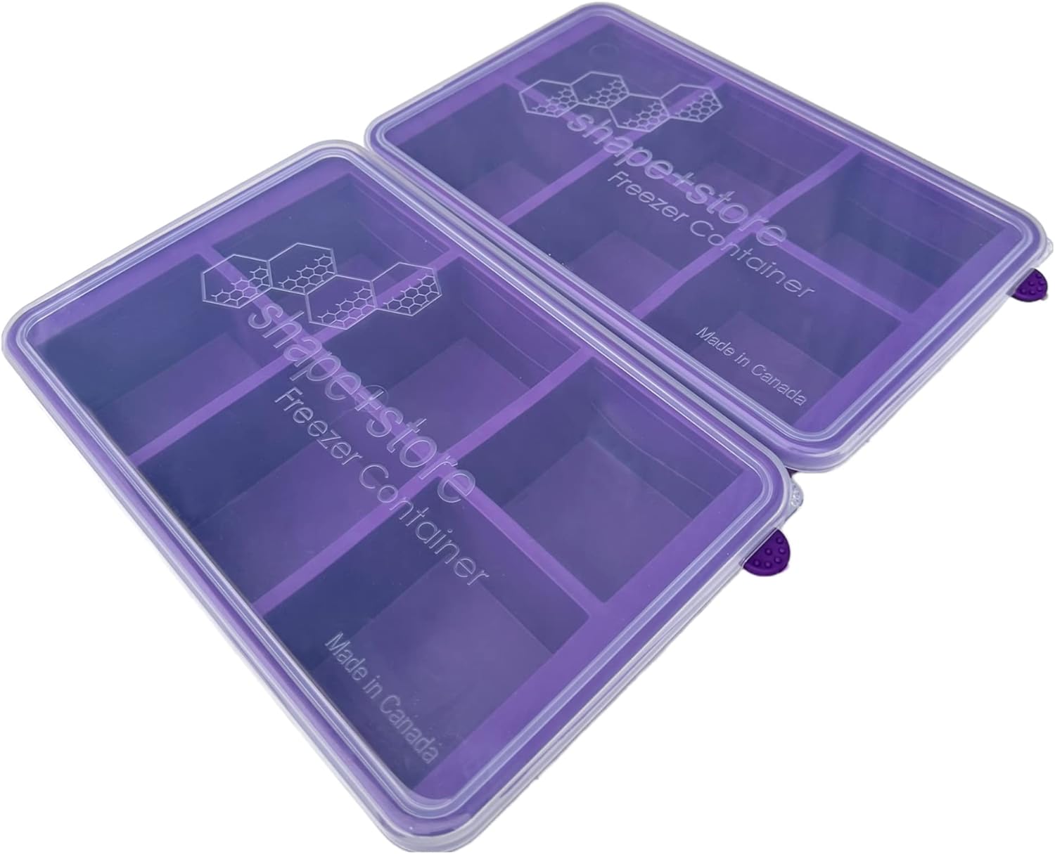 Soup Master 6-in-1 Storage & Freezer Container with lid - 2 pack  makes 12 perfect 1 cup cubes- Stores 1/2 Gallon of Soups, Pasta, Sauces, Stews, Desserts and More. Easy-To-Clean & Dishwasher Safe