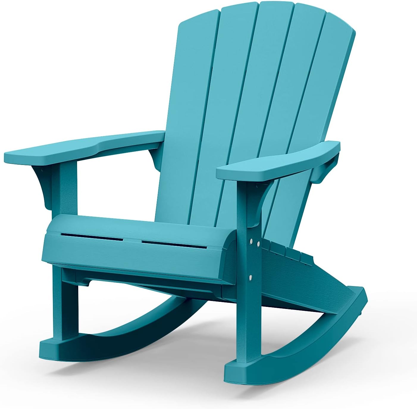 Keter Adirondack Rocker Resin Outdoor Furniture Patio Chair -Perfect for Porch, Pool, and Fire Pit Seating, Teal