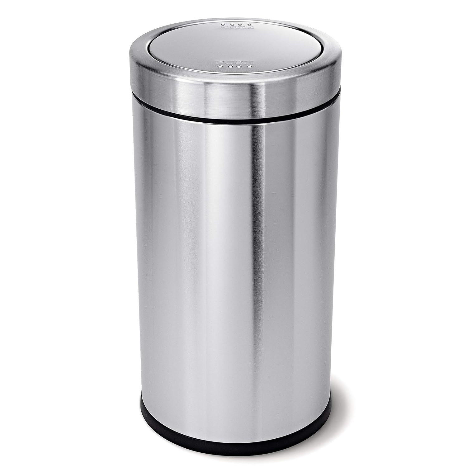 simplehuman 55 Liter / 14.5 Gallon Commercial Swing Top Trash Can, ADA-Compliant, 11-20 Gallons, Brushed Stainless Steel