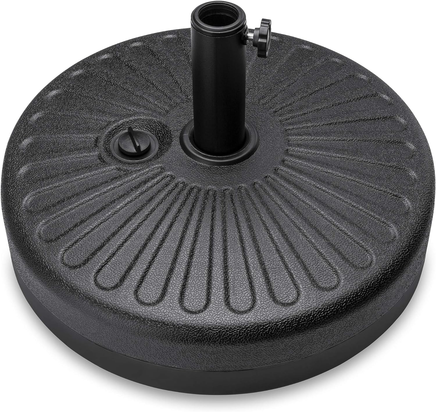 Best Choice Products Fillable Umbrella Base Stand Round Sunburst Plastic Patio Umbrella Base Stand, Pole Holder for Outdoor, Lawn w/ 55lbs Weight Capacity, Adjustment Knob