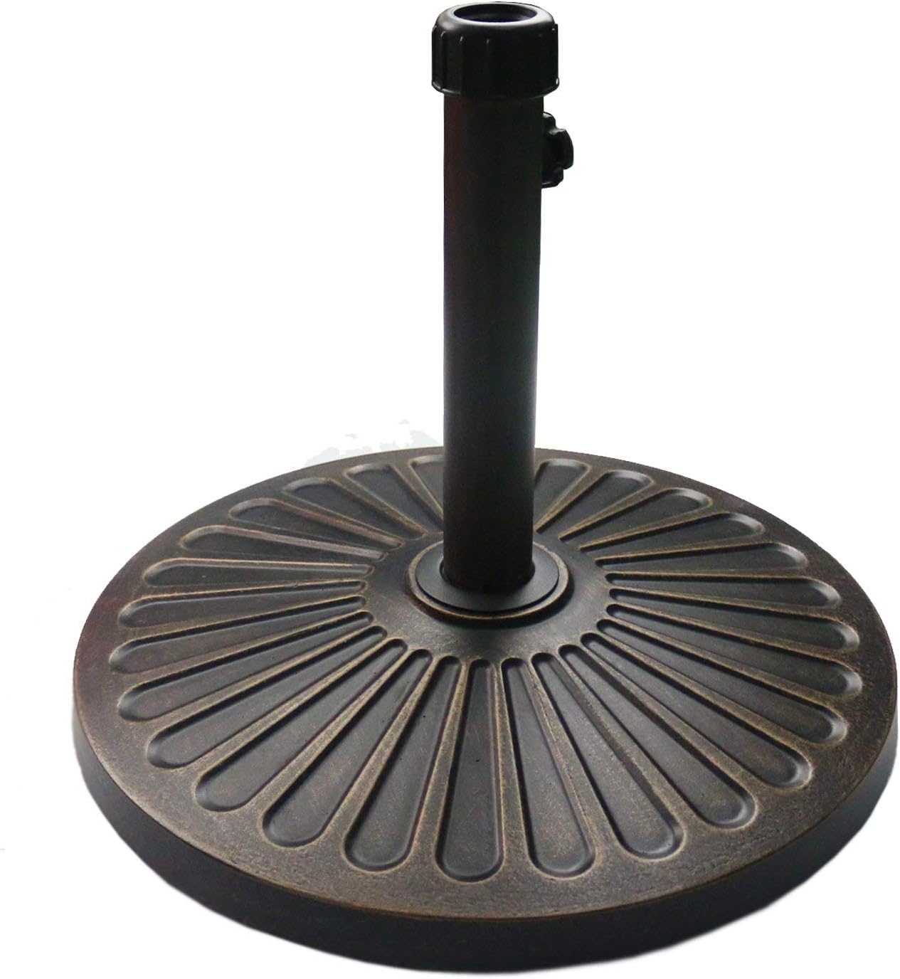 Sunnyglade 18 30.2-lbs Heavy Duty Round Antiqued Umbrella Base for Patio, Outdoor - Bronze