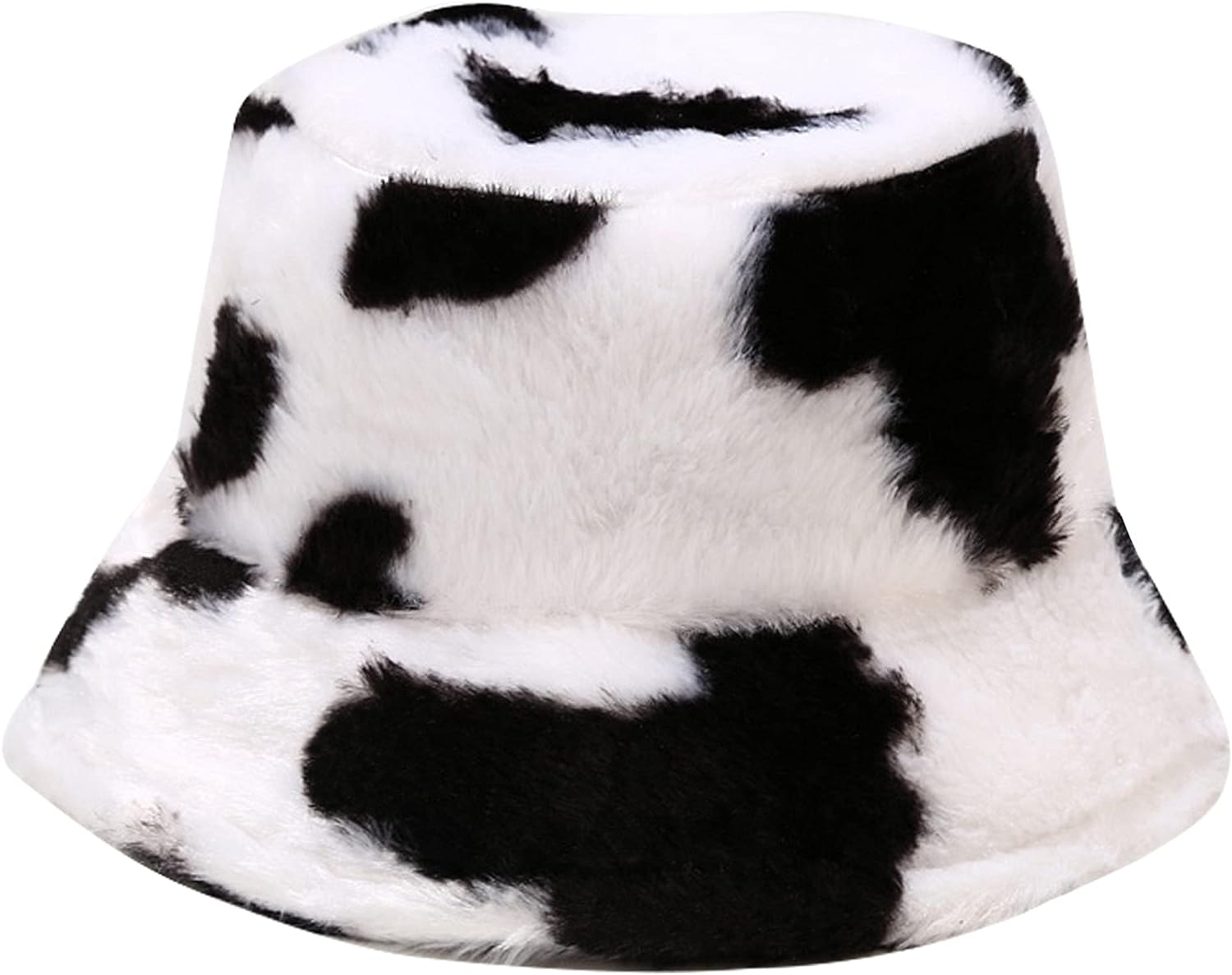 Umeepar Winter Faux Fur Bucket Hat Fluffy Warm Hat for Women Men