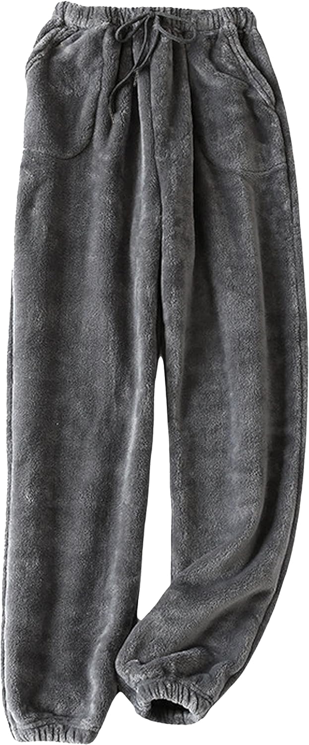 Yeokou Womens Fleece Pajama Pants Fuzzy Lounge Bottoms Warm Fluffy Sleepwear With Pockets