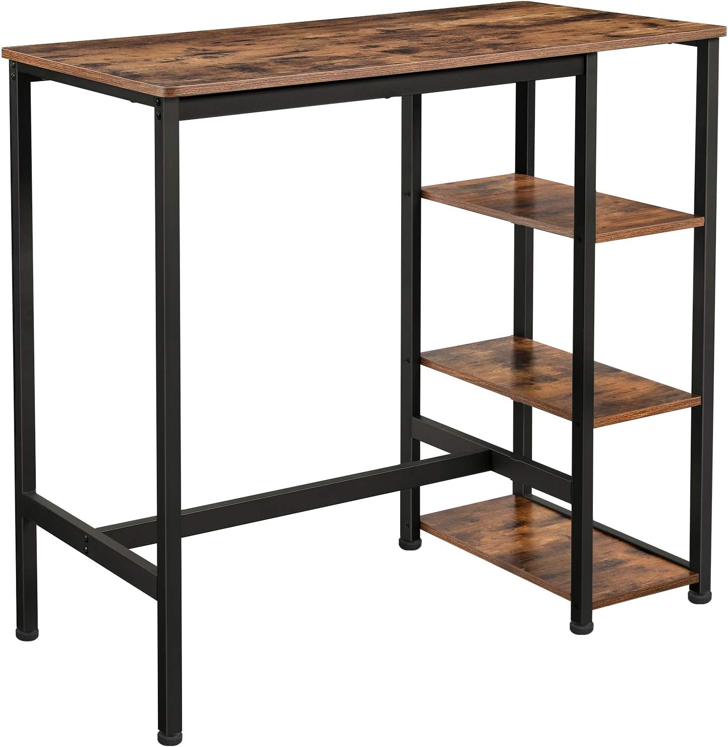 VASAGLE Bar Table with Sturdy Metal Frame, Easy Assembly, Industrial Design, 23.6 x 42.9 x 39.4 inches, Rustic Brown