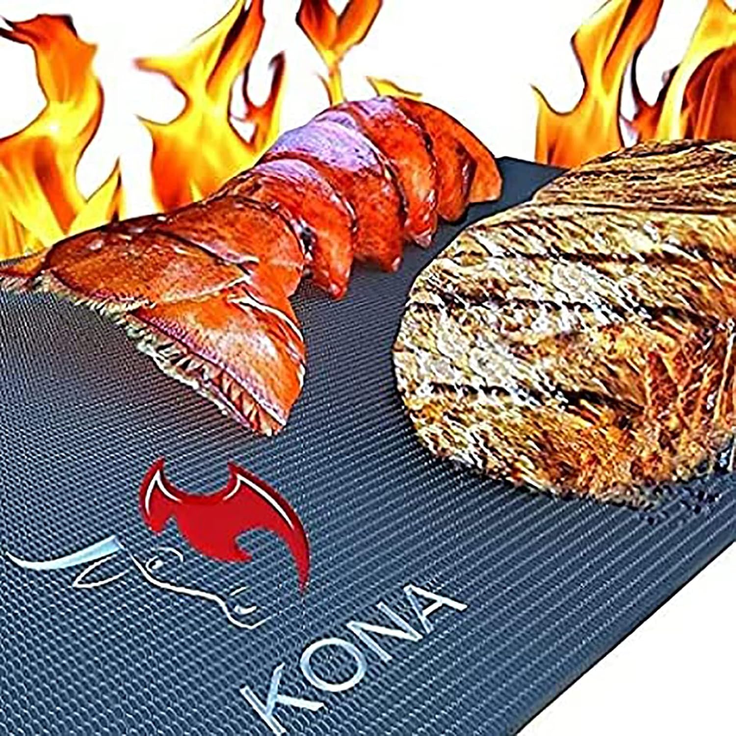 Kona XL Best Grill Mat - BBQ Grill Mat Covers The Entire Grill - Premium Non-Stick 25x17