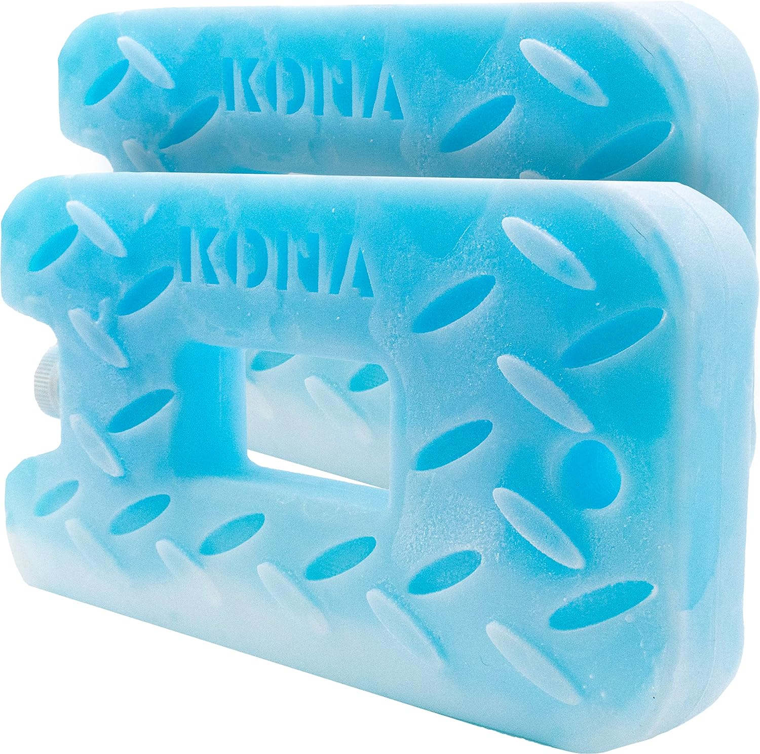 Kona Blue/Ice 2 Pound Ice Packs for Coolers - Long Lasting Design - Refreezable Reusable Cooler Ice Pack (2)