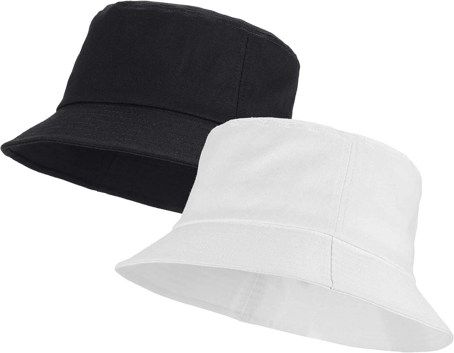 Umeepar Unisex 2 Pack Cotton Bucket Hat Packable Sun Hat for Men Women