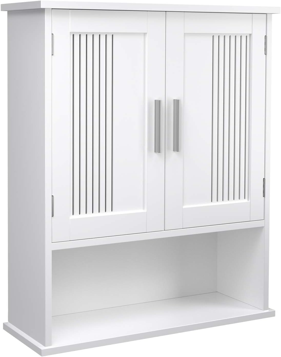 VASAGLE Wall Cabinet, Hanging Bathroom Storage Organizer, Medicine Cupboard with Adjustable Shelf, 7.9D x 23.6W x 27.5H, White