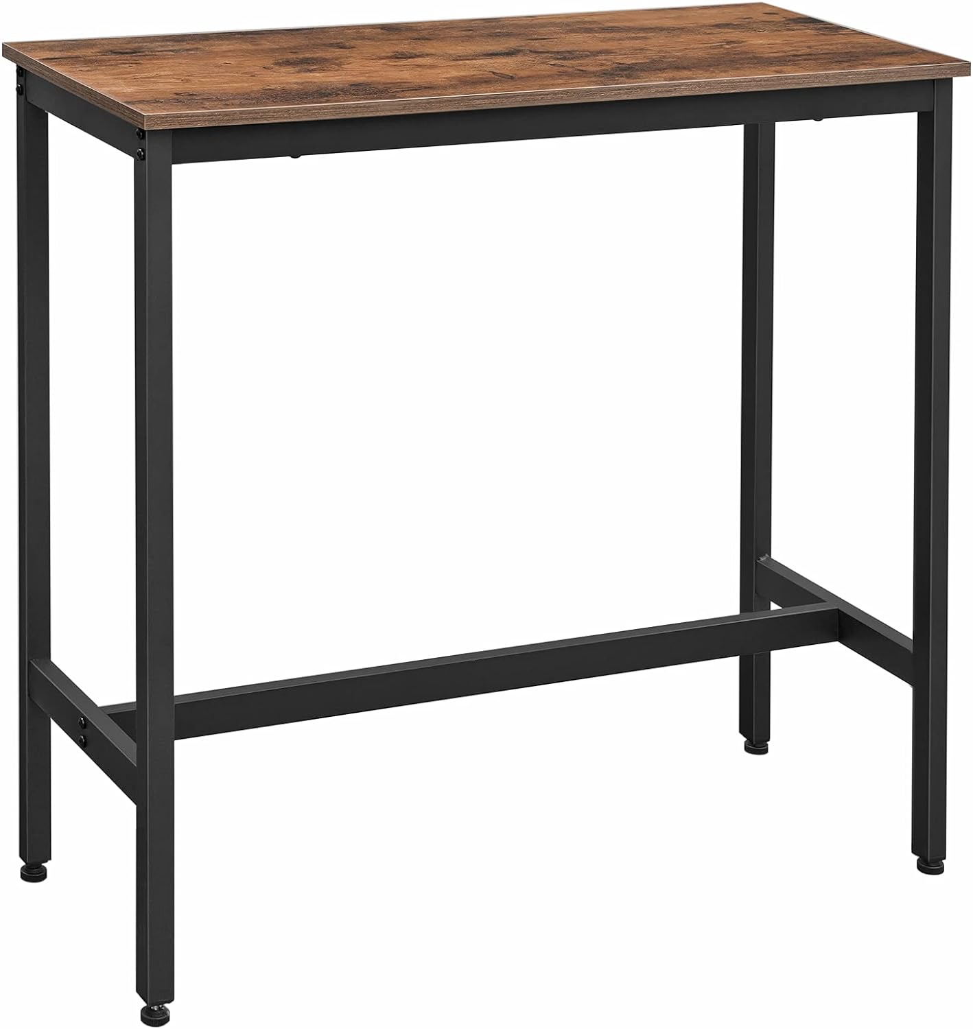 VASAGLE Bar Table, Narrow Long Bar Table, Kitchen Dining Table, High Pub Table, Sturdy Metal Frame, Industrial Design, Rustic Brown and Black ULBT10X, 15.7 x 39.4 x 35.4 inches